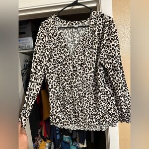 Old Navy Leopard Print Shirt
